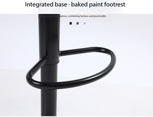 เก้าอี้บาร์หมุนได้ทันสมัย ปรับระดับความสูงได้ พร้อมพนักพิง สำหรับเคาน์เตอร์ครัว เกาะครัว บาร์ที่บ้าน คาเฟ่ - Product Image 5