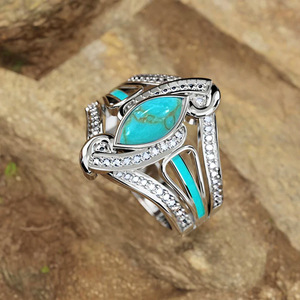 Anello Geometrico Vintage Marquise per Donne, Gioiello da Dito Chic e alla Moda - Product Image 6