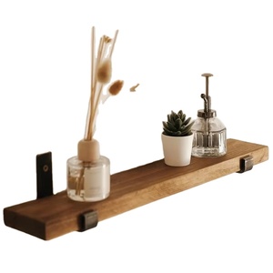 Support d'étagère en métal rustique avec supports en acier <span class=keywords><strong>brut</strong></span>, fabriqué à la main, 153 x 120 mm, sans <span class=keywords><strong>planche</strong></span> en <span class=keywords><strong>bois</strong></span> - Product Image 3