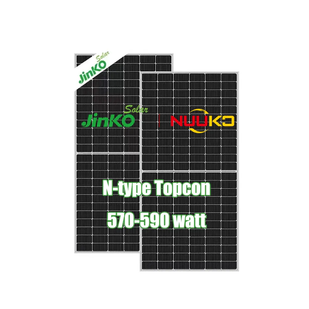 Jinko Tir Neo N tipi Bifacial Topcon çift cam PV modülleri konut ev güneş enerjisi sistemi için yarım hücre güneş panelleri