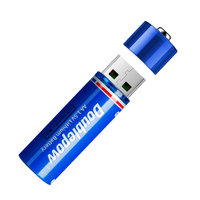Baterai Lithium Ion AA Doublepow USB Rechargeable 1.5V 1500mWh untuk Elektronik Konsumen