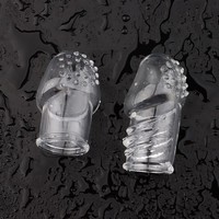 Pénis Extender Sleeve Préservatifs Réutilisables Silicone Gland Couverture Spike Dick Agrandissement Cock Ring Érection Sex Toys pour Hommes