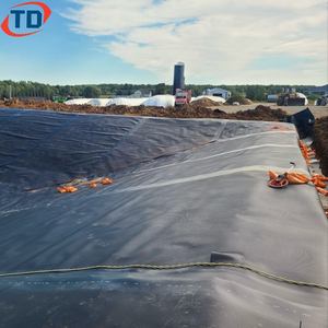 Geombrana <span class=keywords><strong>Liner</strong></span> kolam pertanian ikan hitam putih 1mm 45 HDPE Mil LDPE geombrane untuk cumi Saltern Mine Chlorella Pool - Product Image 6