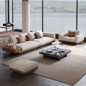 Comodo Set di Divani Modulari per Soggiorno in Velluto, Divano Angolare con Design Semplice e Gambe in Legno per Arredamento Casa - Product Image 2