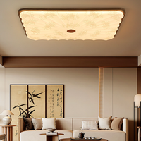 Lumière LED de chambre à coucher de style chinois naturel, rétro français vintage, installation encastrée, acrylique, nouveau style chinois, éclairage complet de la maison