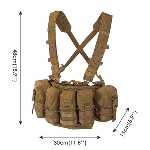 Chaleco Táctico Ligero de 7 Bolsillos con Arnés Ajustable en X y Bolsa para Cargadores, para Hombres y Mujeres, para Entrenamiento y Juegos de Combate al Aire Libre - Product Image 2