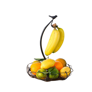 Corbeille à fruits et plateau en fer forgé moderne de haute qualité pour la maison, idéal pour bananes, fruits, et comme support à collations pour table basse - Vente en gros - Product Image 1