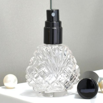 Clear Bottle with black lids