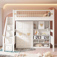 2023 Neues Design Holz-Doppelstockbett mit Stauraum Schlafzimmermöbel Etagenbett