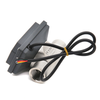 Medidor de Flujo de Agua Digital por Impulsos ZJSUS-BT01 5-24VDC con Cable DN15/20/25/32/50mm, Medidor de Flujo Hidráulico Electrónico con Turbina de Paletas