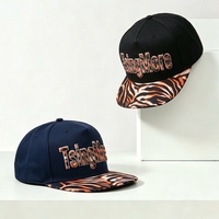Gorra de Béisbol de 5 Paneles con Visera Plana, Bordada con Camuflaje, 100% Poliéster, Estilo Hip Hop Urbano