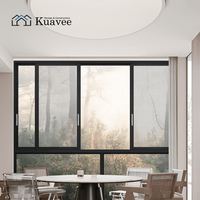 Ventanas Corredizas de Vidrio de Aleación de Aluminio Modernas, Venta al Por Mayor de Fábrica, Ventanas Corredizas con Malla Antimosquitos e Insonorizadas para Dormitorios y Villas