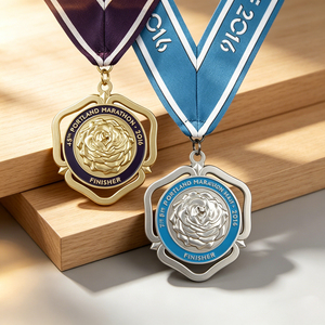 Medalla Deportiva Personalizada de Aleación de Zinc, Diseño 3D, para Carreras, Gimnasia, Baloncesto, Campeonatos - Product Image 1