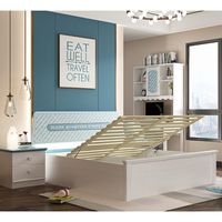Lit moderne pour garçons et filles avec rangement, vente en gros, ensemble de meubles de chambre d'enfants avec armoire, lit en bois pour enfants