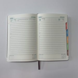 2026 Sổ tay chương trình nghị sự mới Sổ tay hàng năm với mẫu trang bên trong màu đen và trắng - Product Image 6