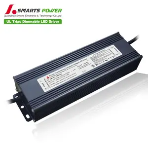 UL waterproof LED power supply 12VDC 24VDC Triac Dimmable LED Driver 150W with metal electrical junction box ventilation holes