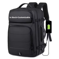 Sac à dos de voyage personnalisable et extensible en gros, grande capacité, pour hommes, sac à dos pour ordinateur portable avec port de charge USB