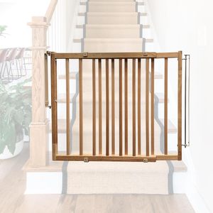 Barrière de sécurité pour <span class=keywords><strong>animaux</strong></span> de compagnie en bois réglable avec système de fixation par pression pour <span class=keywords><strong>escalier</strong></span> domestique - Product Image 6