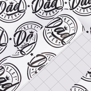 Original design 5-meter digital printed black and <b>white</b> gift <b>wrapping</b> <b>paper</b> for Father's Day - Product Image 1