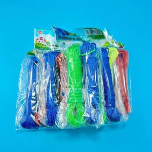 Lot de 2 cordes à linge antidérapantes et coupe-vent, longueur 10 mètres, adaptées au séchage des vêtements et des couvertures, pour les voyages en plein air - Product Image 1