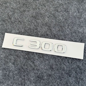 Lettres de <span class=keywords><strong>coffre</strong></span> de voiture 3D ABS argent noir finition brillante C180 C200 C220 C260 C300 C320 <span class=keywords><strong>Protection</strong></span> d'emblème pour <span class=keywords><strong>Mercedes</strong></span> W203 W204 W205 - Product Image 3