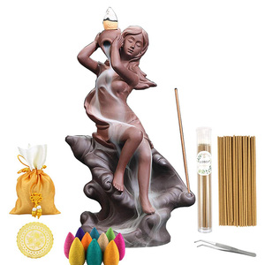 Porcellana bruciatore di incenso bruciatore di incenso candeliere conchiglia ragazza di riflusso incenso bruciatore di decorazione comprare un sacco - Product Image 1