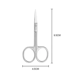 Stainless Steel Precision Curved Tip Cuticle Scissors Russian Style Sharp Nail Dead Skin Scissor For Mustache Nose Beard Eyebrow