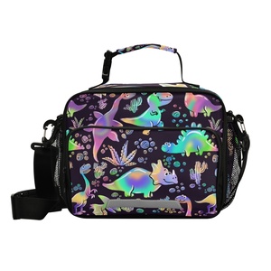 Nouveauté : Sacs à déjeuner isothermes pour enfants, style tendance doré, imprimé dinosaure brillant, portables et personnalisés - Product Image 1