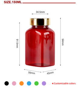 Customized Capsule Bottle Pharmaceutical Packaging PET <b>Plastic</b> 150ml Capsule <b>Square</b> <b>Container</b> For Health Products With Screw Cap - Product Image 6