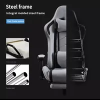 Chaises de jeu ergonomiques personnalisées par le fabricant, best-seller, style course, acier inoxydable, chaise de jeu de bureau à domicile