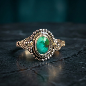 Wholesale Natural Turquoise Oval Gemstone 925 Sterling <b>Silver</b> Handmade Classic Style Women's Bezel Setting <b>Statement</b> <b>Ring</b> - Product Image 1
