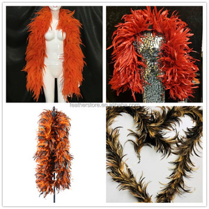 Boa de Plumas de Gallo Negras de un Solo Color al por Mayor para Manualidades, Disfraces, Baile y Decoraciones de Halloween - Product Image 6
