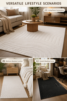 Tapis moderne en polyester à poils longs tuftés sur mesure, écologique, doux et confortable, adapté aux animaux domestiques, pour chevet, maison et voiture