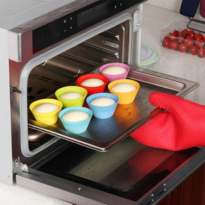 Silicone <b>Cake</b> <b>Mold</b> Round Heat Resistant Oven Safe For Baking Cupcakes Muffins And Baby Food - Product Image 3