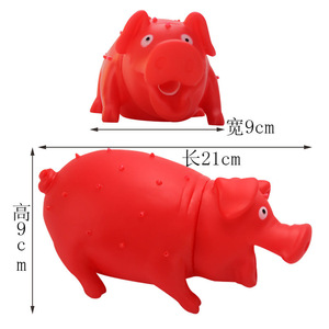 Jouet pour animaux de compagnie en forme de cochon à picots, jouet à mâcher en PVC pour soulager le stress, utilisation en intérieur, couleur aléatoire - Product Image 4