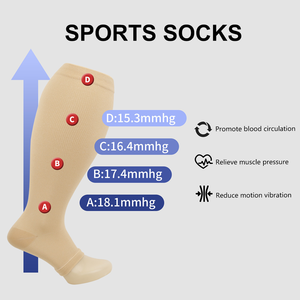 कस्टम लोगो संपीड़न मोजे को अतिरिक्त बड़े आकार 2xl/3xl/4xl ग्रेडिएंट दबाव गंध/ओम स्पोर्ट्स रनिंग साइकिलिंग - Product Image 3