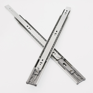 מסילות למגירות עם מיסבי כדור, פתיחה בדחיפה, 3 קיפולים, שיכוך תנועה תחרותי, מתכת, למטבח, חדר אמבטיה, סלון, חדר שינה, דירה - Product Image 2