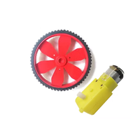 BO Motor 100 U/min mit BO-Rad Mini DC Getriebemotor für DIY Robotik Elektronikprojekte Kleine Fahrzeugbausätze Langlebig und Effizient