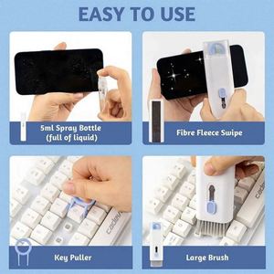 Multifunctional Electric Cleaning Brush Kit for <b>Electronic</b> Devices Eco-Friendly Nylon Brush-<b>Keyboard</b> Earphones Phone Cleaner - Product Image 4