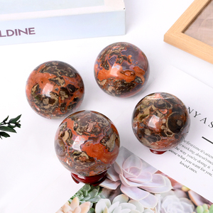 Wholesale Natural Healing <b>Crystal</b> <b>Balls</b> Druzy Red Money Agate Stone <b>Crystal</b> Spheres for Decoration - Product Image 5