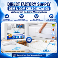 Protège-matelas en tissu éponge OEM ODM, housse de matelas imperméable ajustée, taille et logo personnalisés, emballage d'usine