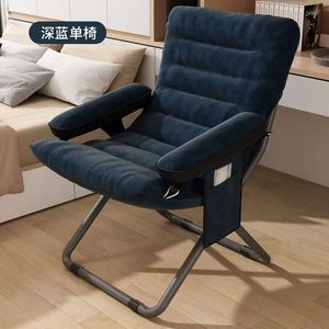 Modern Folding <b>Recliner</b> Chair Fabric Leisure Lounge Seat with Side Pocket for Living Room Reading - Product Image 4