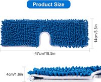 Repuesto de Paño de Microfibra Chenille de Doble Cara para Mopa Plana, Lavable y Reutilizable, para Limpieza de Pisos Duros en el Hogar