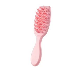 Cross-Border <b>Pet</b> Silicone Handle Bath <b>Brush</b> Soft Tooth Dog Bath Massage Hair Care Cleaning <b>Pet</b> Comb - Product Image 1