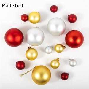 6 8 10cm rond paillettes mat boutique arbre de Noël ornement PS boule en plastique - Product Image 3
