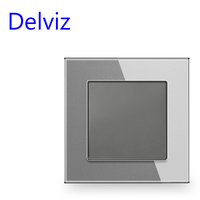 Panneau d'interrupteur en verre cristal trempé Delviz, espacement des trous de montage 60mm, ize 86mm * 86mm, plaque de couverture de remplissage murale carrée Panneau vierge