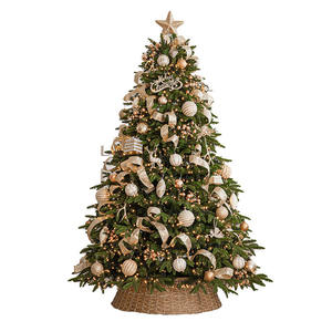 2025 nuevo diseño conjunto de decoraciones navideñas árbol de PVC con estrella/escamas/bolas/oropel/adornos de falda de árbol - Product Image 2