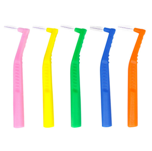 Nouvel arrivage de brosses à dents interdentaires roses originales en forme de L pour adultes pour une meilleure santé bucco-dentaire - Product Image 1