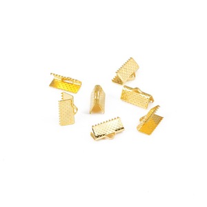 Kẹp Vành Trơn Mịn Màu Vàng 10Mm Đầu Dây Ruy Băng Kết Cấu Có Răng Lưỡi Lê Kẹp Đầu Dây Uốn - Product Image 4
