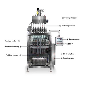 Machine d'emballage automatique de sachets de granulés de thé, machine d'emballage de sachets de café instantané lyophilisé 3 en 1 - Product Image 3